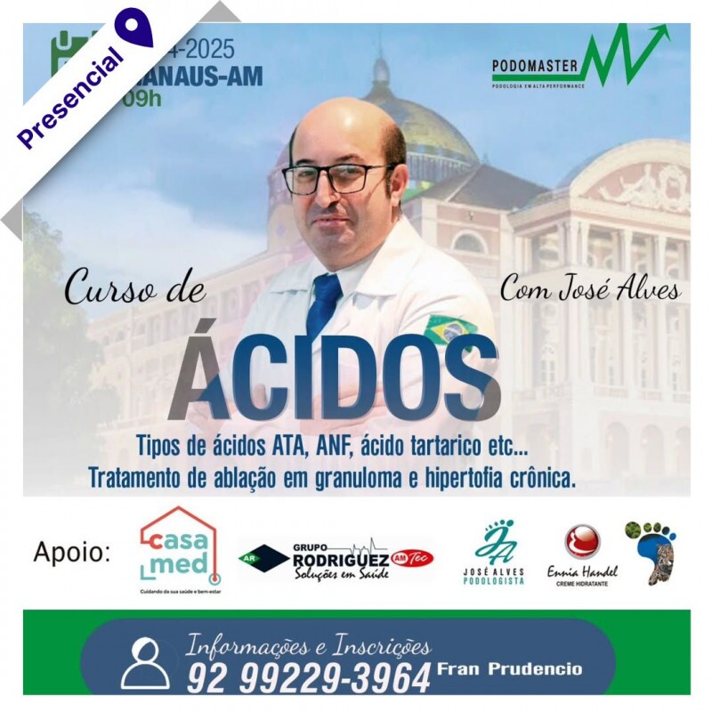 Curso de Podologia Presencial - Ácidos com José Alves