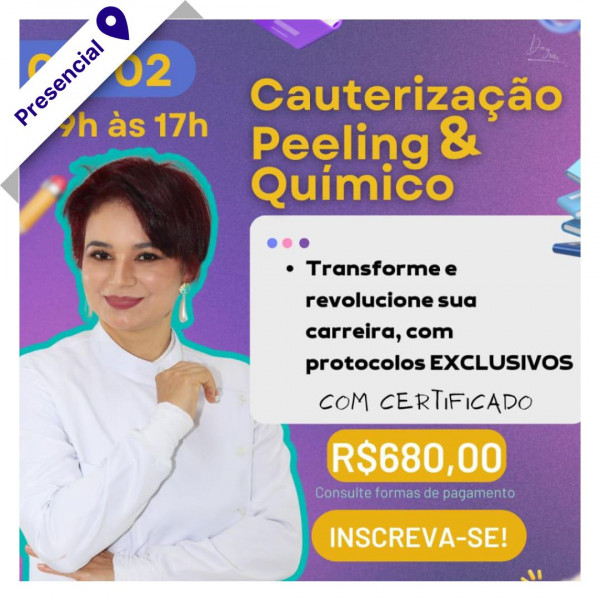 Curso de Cauterização Peeling e Químico com Vilma Carvalho - CAP