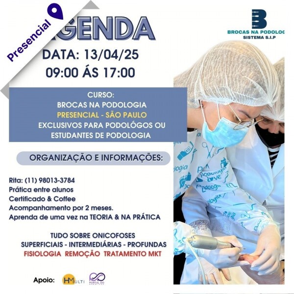 Curso de Podologia Presencial - Brocas com Alê Nogueira