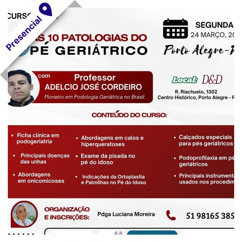 Curso de Patologia do Pé Geriátrico com Adelcio Cordeiro