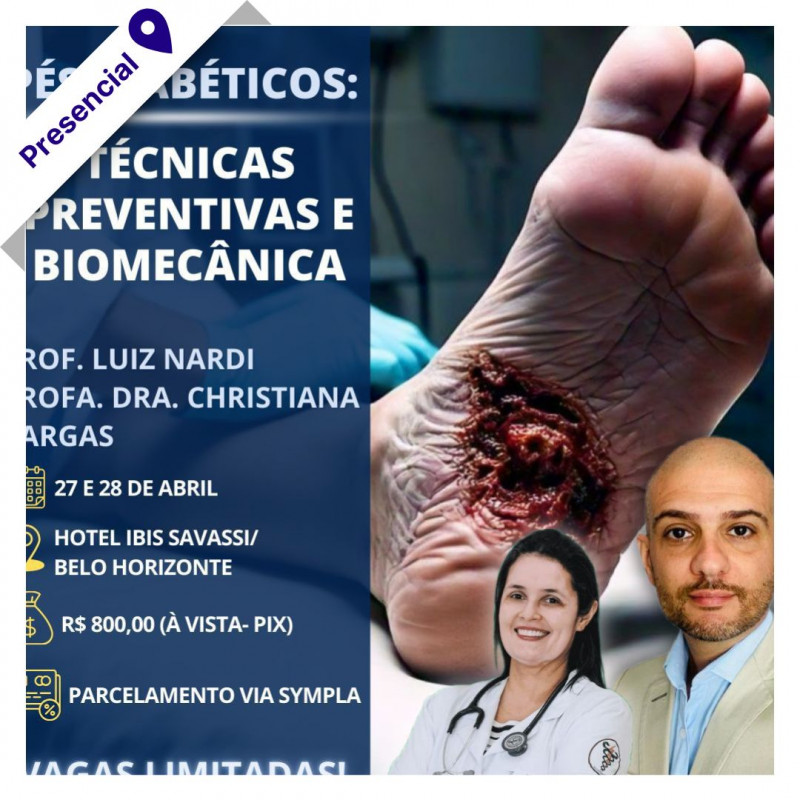 Curso de Pés Diabéticos: Técnicas Preventivas & Biomecânica